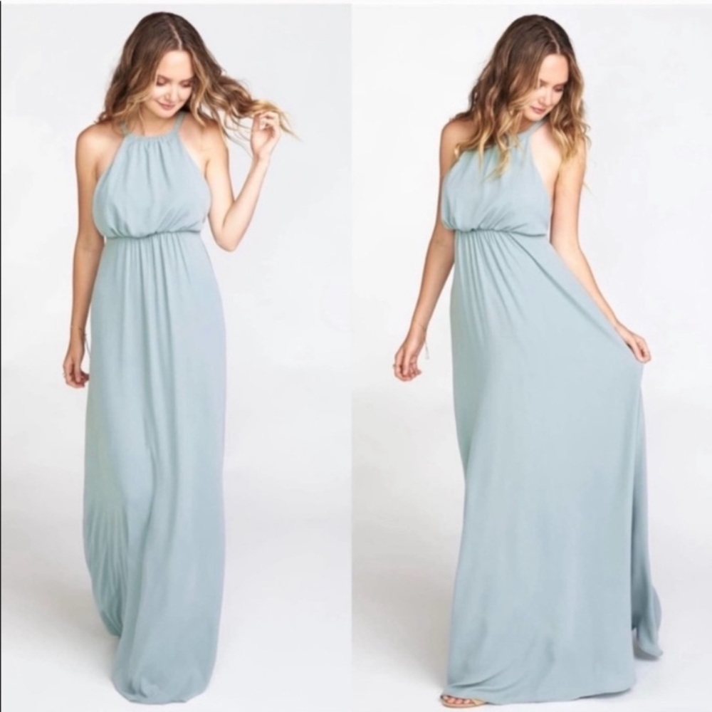 NEW Show Me Your MuMu Small Amanda Maxi Dress Blue Wedding Bridesmaid Dress READ